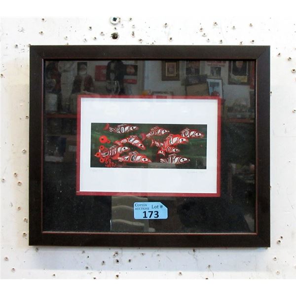 Richard Shorty Framed Print - Follow Me Salmon