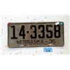 Image 1 : Rare 1935 Nebraska License Plate - Single Plate