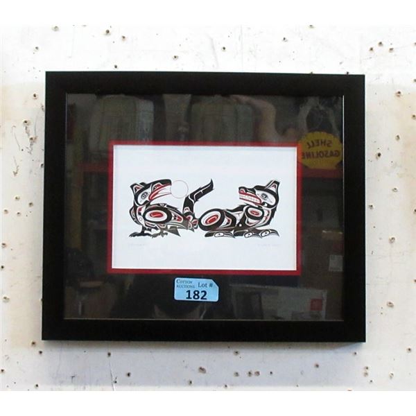 Richard Shorty Framed Print - Crow and Wolf