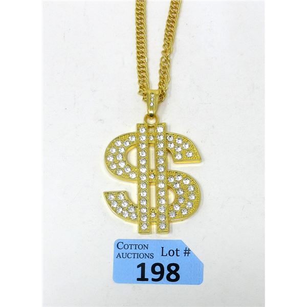 New Hip Hop Rhinestone Pendant on 28" Chain
