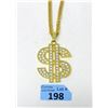 Image 1 : New Hip Hop Rhinestone Pendant on 28" Chain