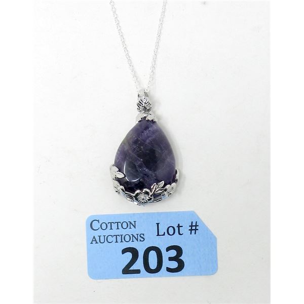 New 75 Carat Polished Amethyst Pendant