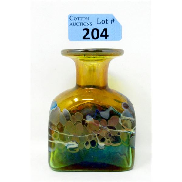 Signed Robert Held 3.5" Art Glass Vase