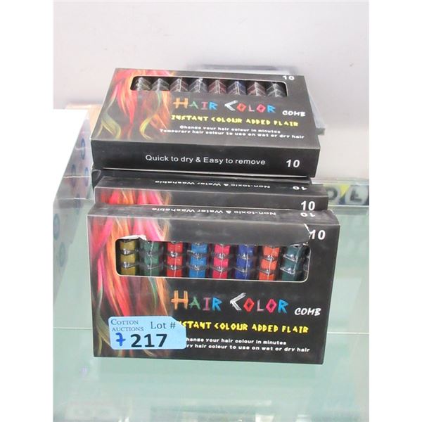 7 Packs of 10 New Hair Chalk Colour Combs