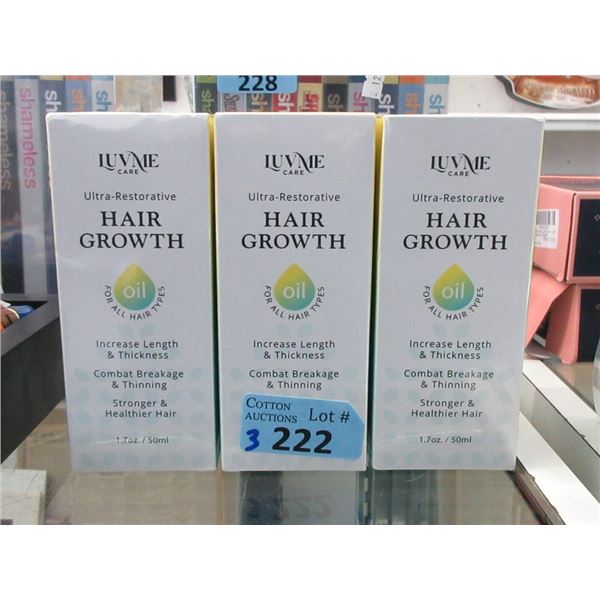 3 Packs of 2 LuvMe Hair Growth Oil -  50ml