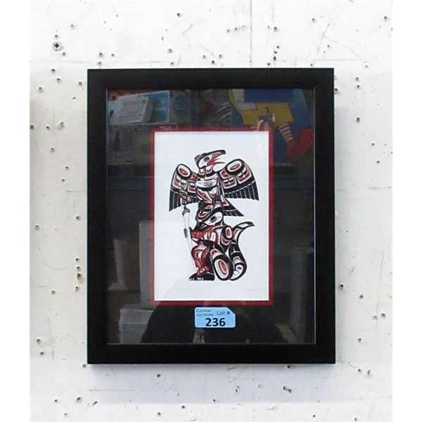 Richard Shorty Framed Print - Crow and Wolf