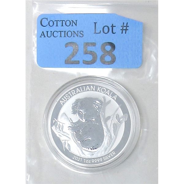 1 Ounce 2021 Australia .9999 Silver Koala Coin