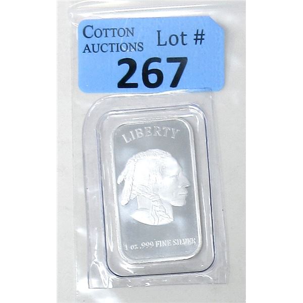 1 Oz. Buffalo/ First Nations .999 Silver Bar