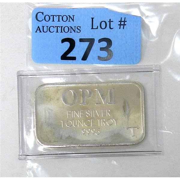 1 Oz. Ohio Precious Metals .9995  Silver Bar