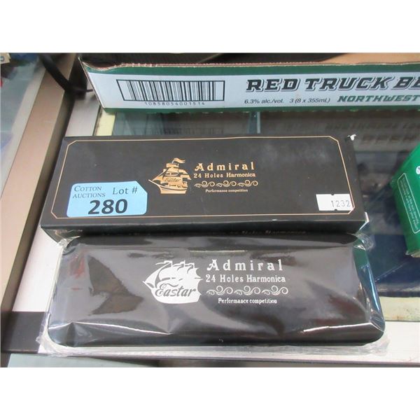 New Admiral 24 Hole Competition Harmonica