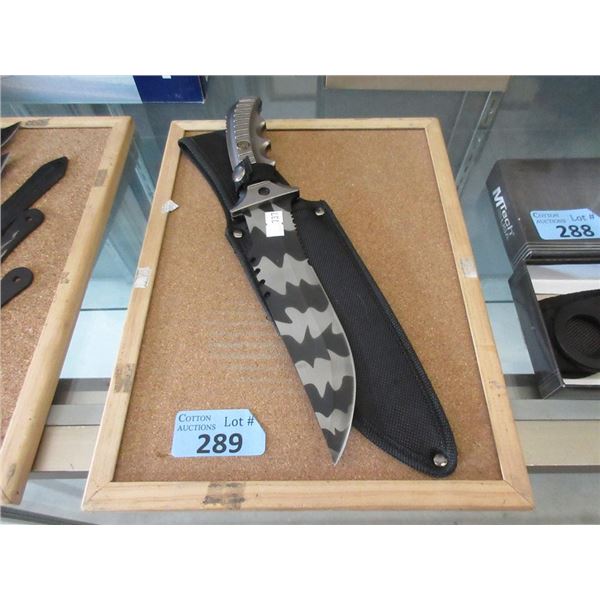New Knife - 7" Camo Blade & Fire Fighters Logo