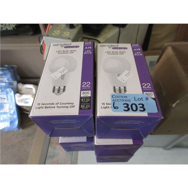 6 Sengled A19 LED 60 Watt Twilight Bulbs