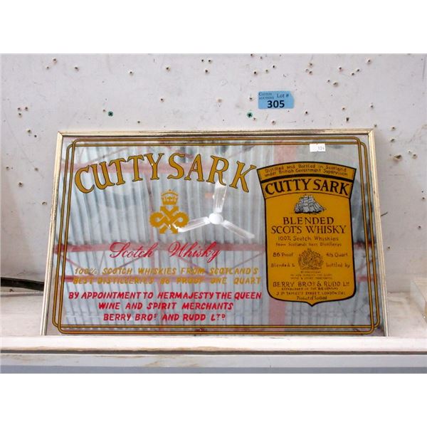 Cutty Sark Mirrored Pub Mirror - 18" x 12" Tall