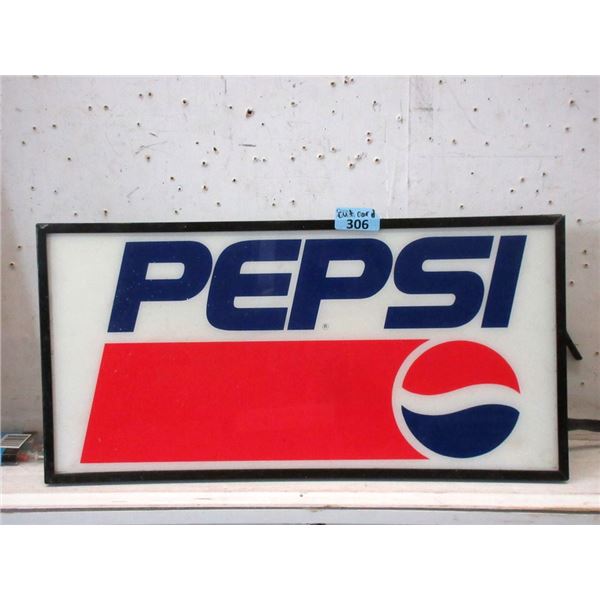 Illuminated Pepsi Advertising Sign