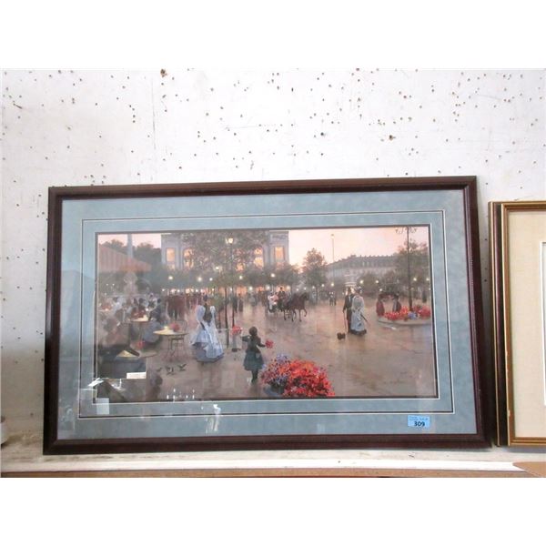 Framed C. Kieffer Street Scene
