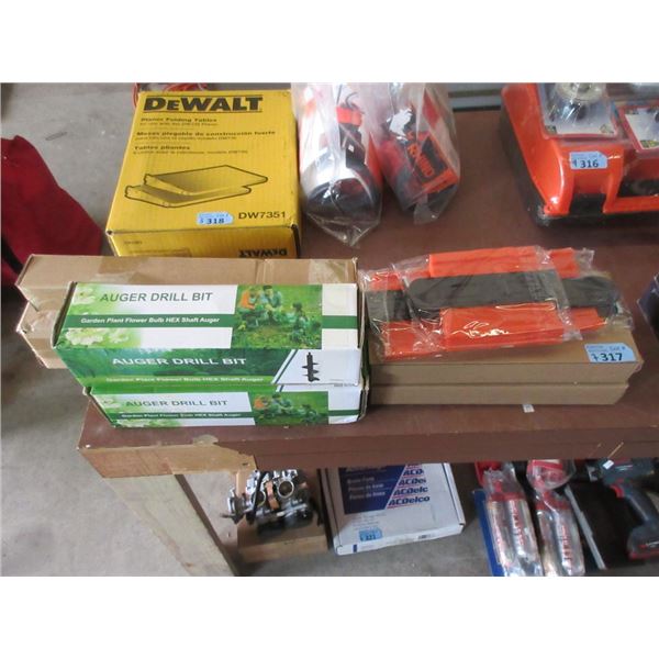 4 New Auger Bits & 3 Contour Gauge Sets
