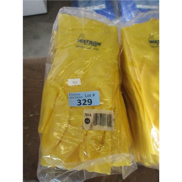 Package of 12 New Watson Rubber Gloves