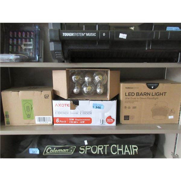 4 Boxes of Assorted New Light Bulbs