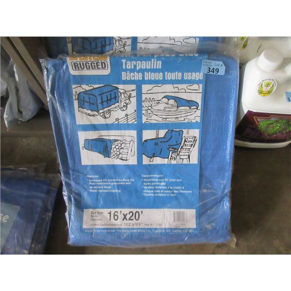 New 16' x 20' Blue All Purpose Tarp