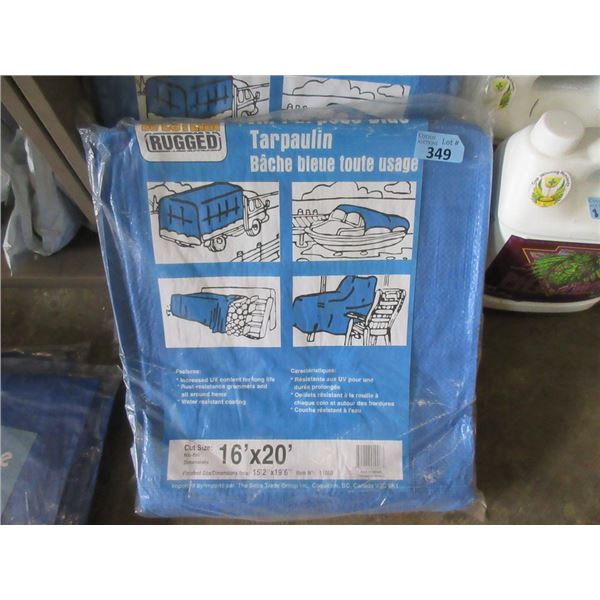 New 16' x 20' Blue All Purpose Tarp
