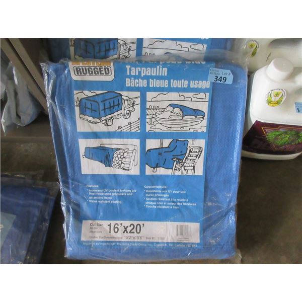New 16' x 20' Blue All Purpose Tarp