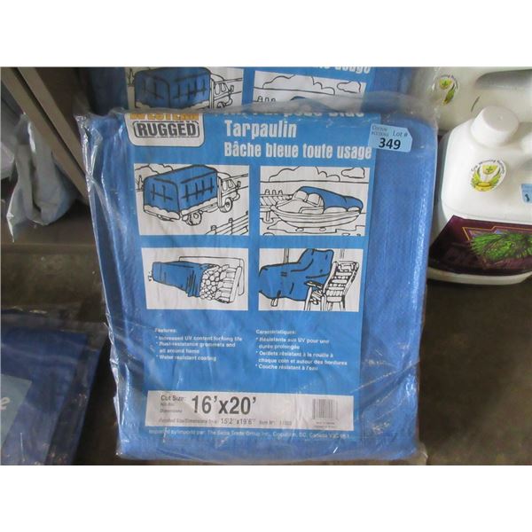 New 16' x 20' Blue All Purpose Tarp