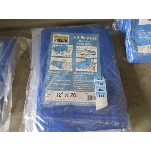 New 12' x 20' Blue All Purpose Tarp