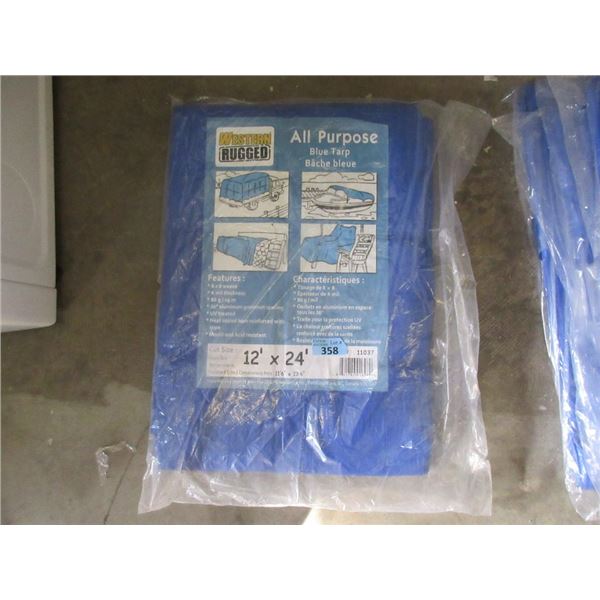 New Blue 12' x 24' All Purpose Tarp