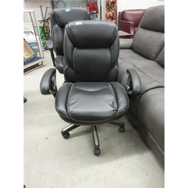 Black Bonded Leather Office Chair