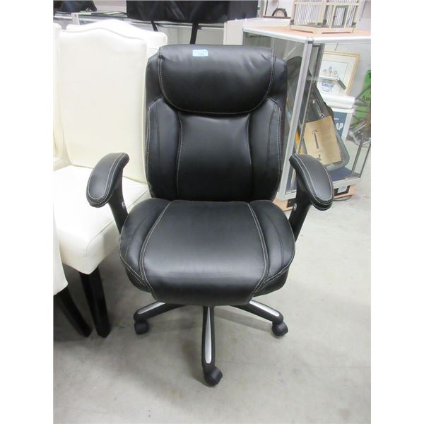Black Bonded Leather Office Chair