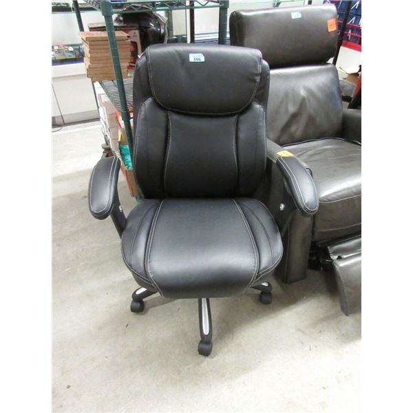 Black Bonded Leather Office Chair