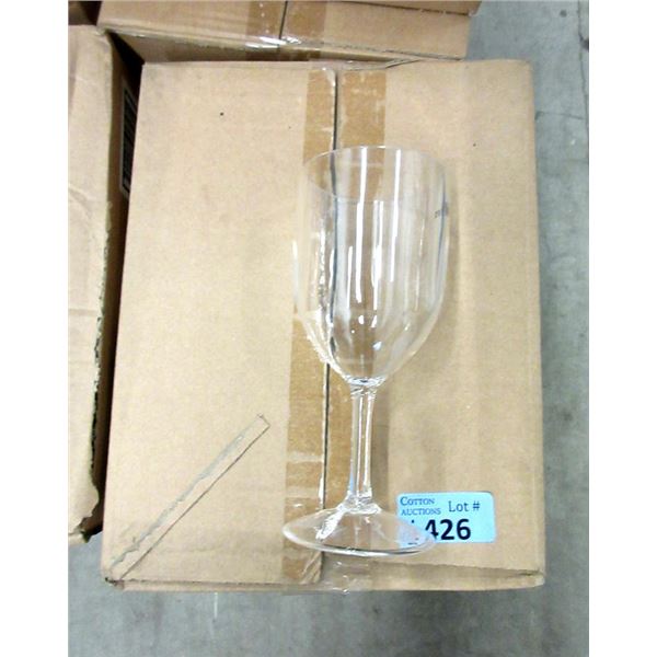 4 Cases of 12 Reusable Plastic Wine Glasses