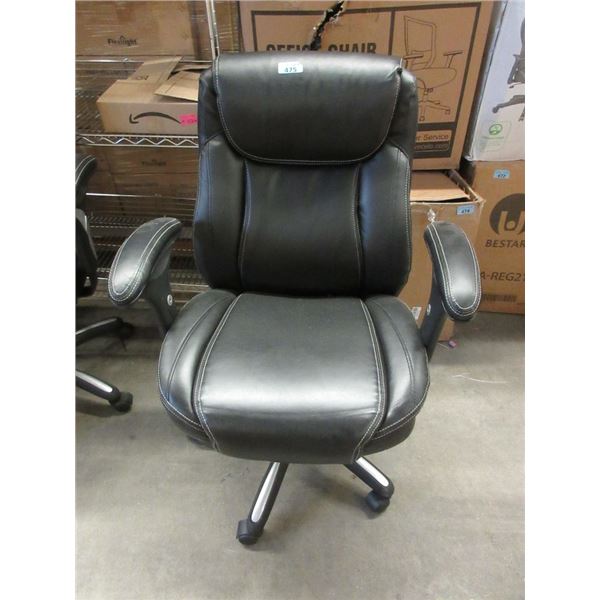 Black Bonded Leather Office Chair