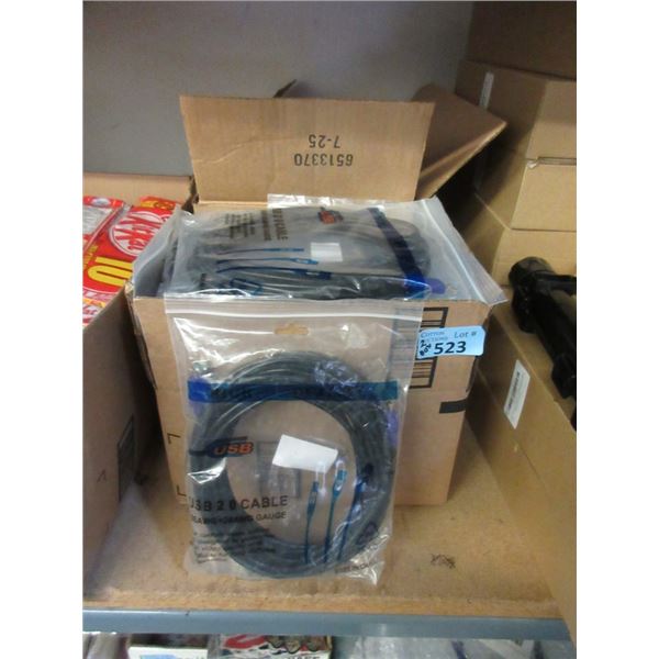 2 Boxes of 15 New 25' USB 2 Cables