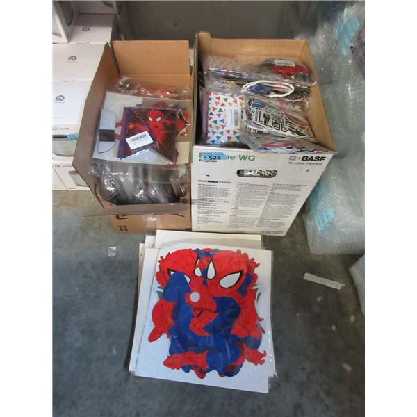 1 Stack & 2 Boxes of Stickers and Decorations