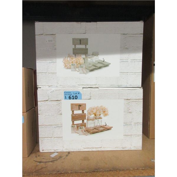 2 New Hanging Jar Sconces with LED Fairy Lights