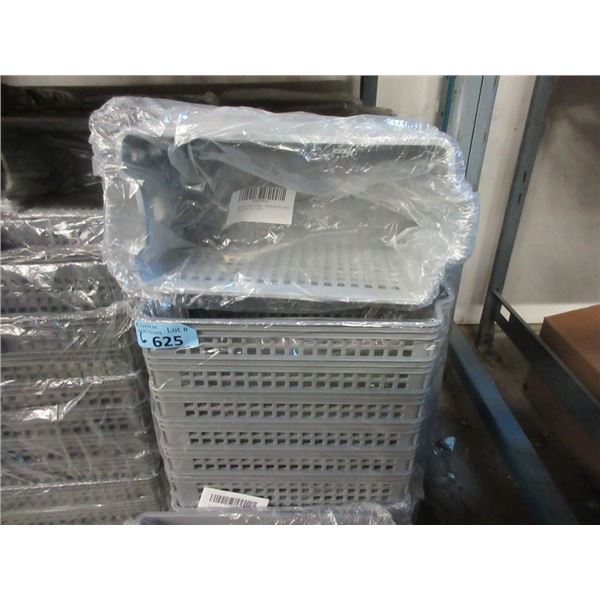 6 Stacks of Small Plastic Organizer Baskets