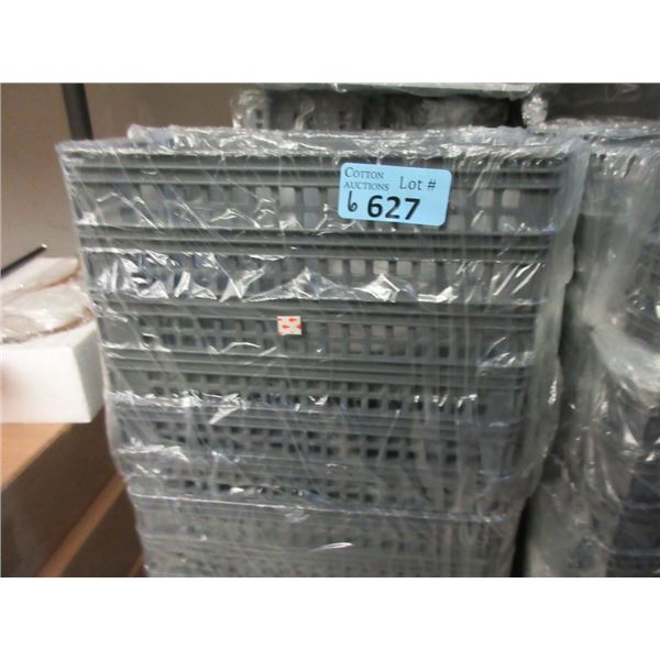 6 Stacks of Small Plastic Organizer Baskets