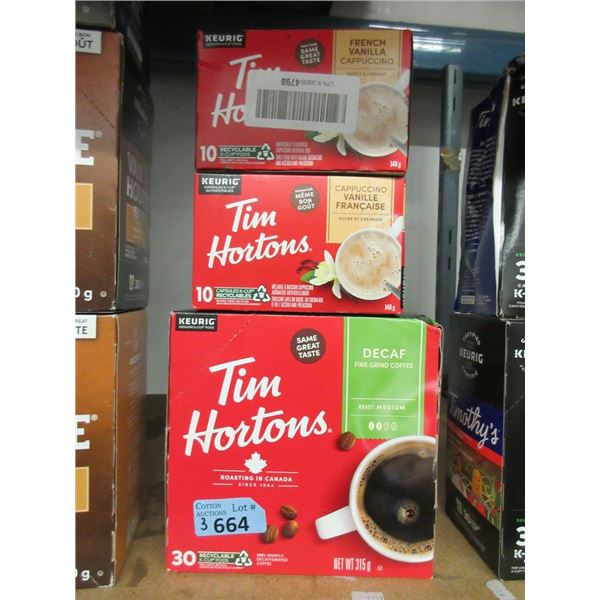 3 Boxes of Tim Horton's K-Cup Coffee