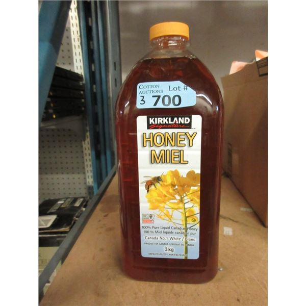 3 x 3 KG Bottle of Kirkland Liquid Honey