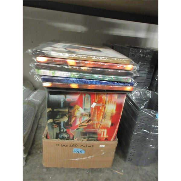 16 New LED Wall Art - 12" x 16" each