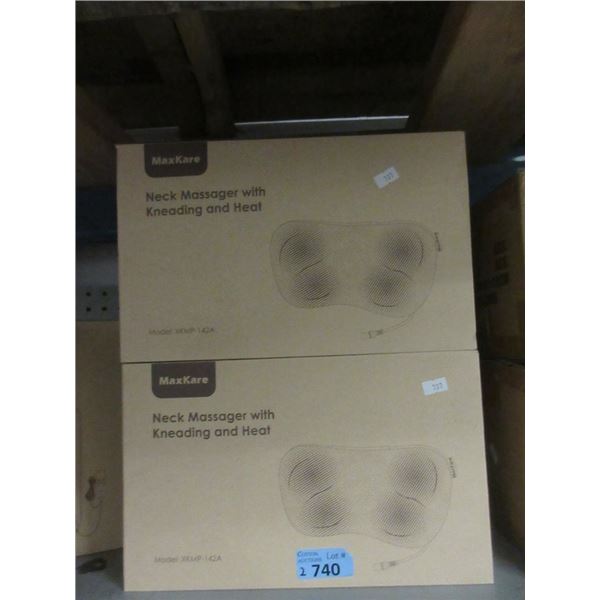 2 MaxKare Neck Massagers - With Kneading & Heat