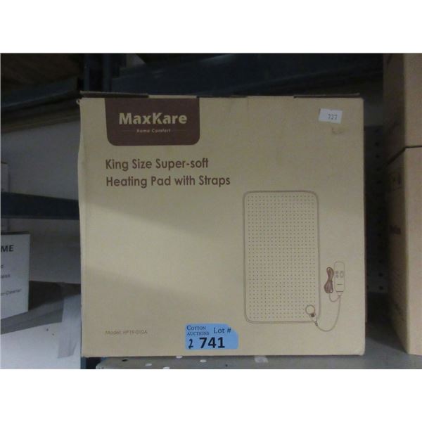 MaxKare King Size Super Soft Heating Pad w/ Straps