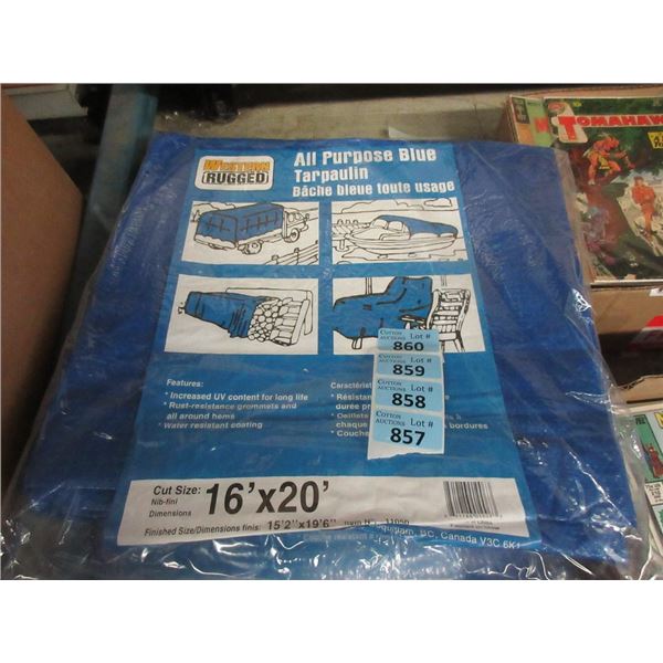 New 16' x 20' Blue All Purpose Tarp