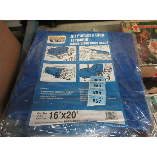 New 16' x 20' Blue All Purpose Tarp