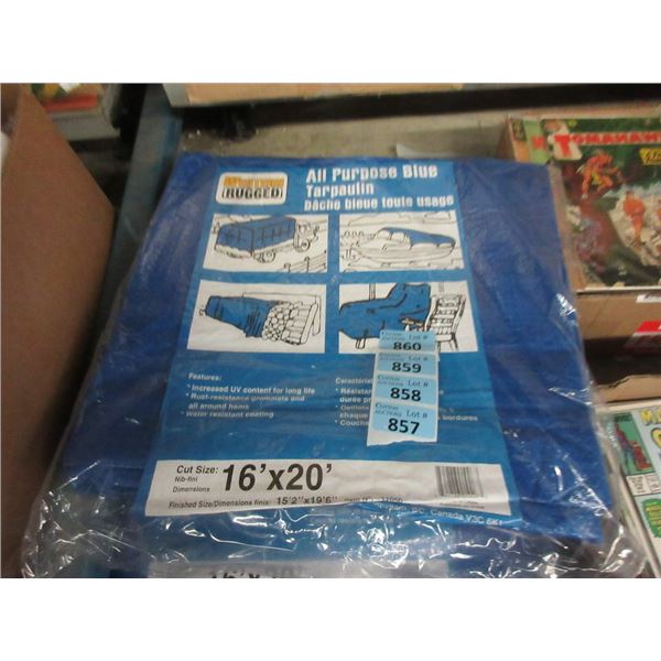 New 16' x 20' Blue All Purpose Tarp
