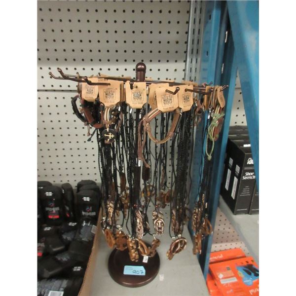 Display Rack with New Necklaces and Bracelets