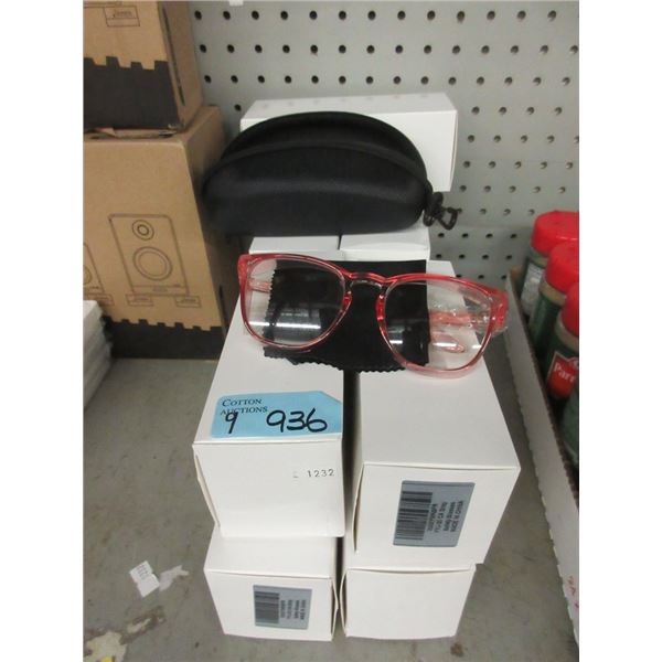9 Pairs of Safety Glasses with Cases