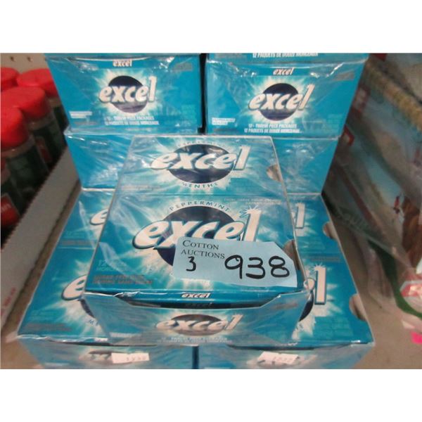 3 Boxes of Excel Peppermint Gum - 12 Packs per box