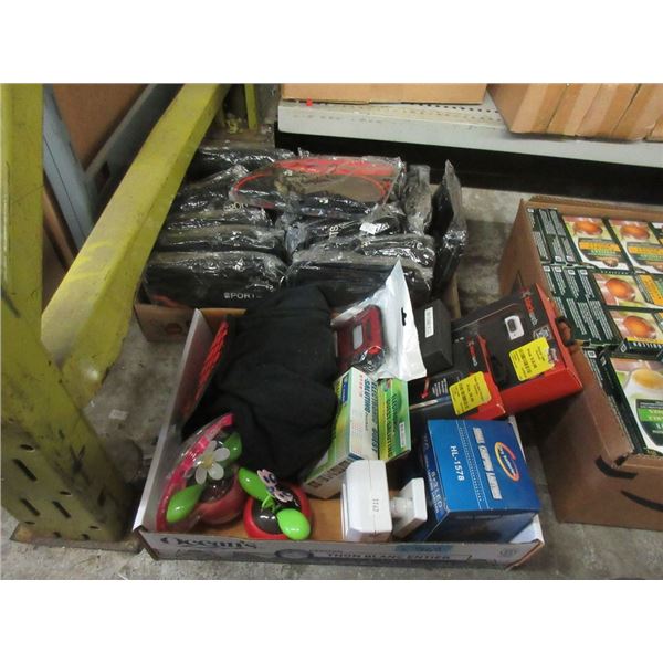 1 Box of New Fanny Packs & 1 Box of Assorted Goods